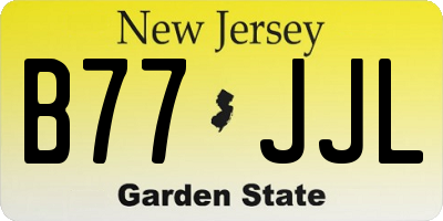 NJ license plate B77JJL