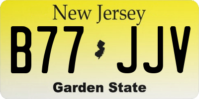 NJ license plate B77JJV