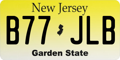 NJ license plate B77JLB