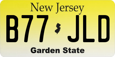 NJ license plate B77JLD
