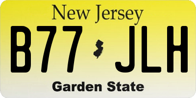 NJ license plate B77JLH