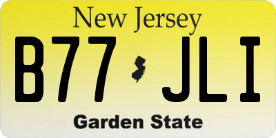 NJ license plate B77JLI