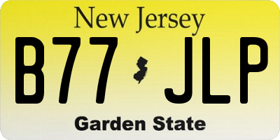 NJ license plate B77JLP