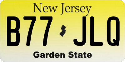 NJ license plate B77JLQ