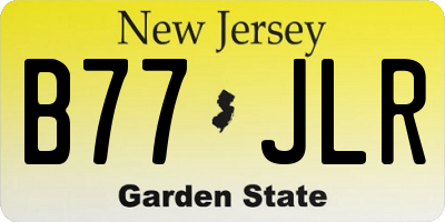 NJ license plate B77JLR