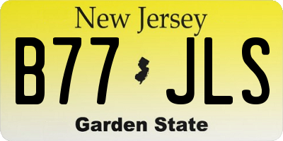 NJ license plate B77JLS