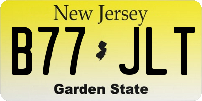 NJ license plate B77JLT