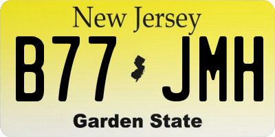 NJ license plate B77JMH