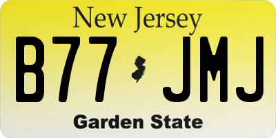 NJ license plate B77JMJ