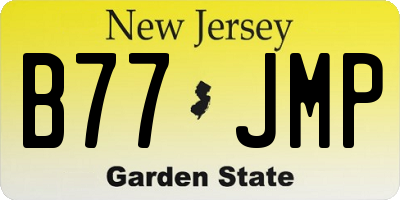 NJ license plate B77JMP