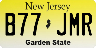 NJ license plate B77JMR