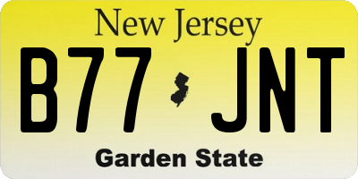 NJ license plate B77JNT