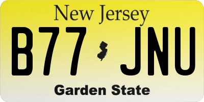 NJ license plate B77JNU