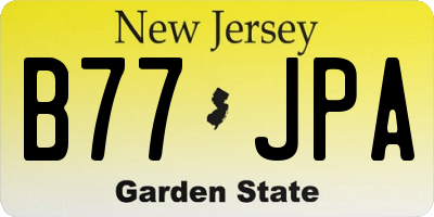 NJ license plate B77JPA
