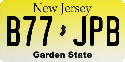 NJ license plate B77JPB