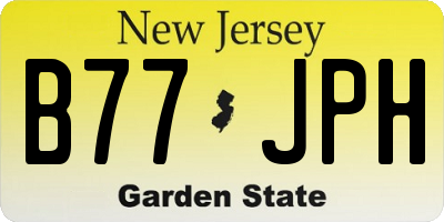 NJ license plate B77JPH