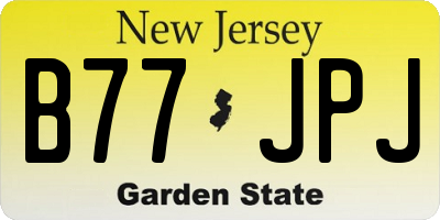NJ license plate B77JPJ