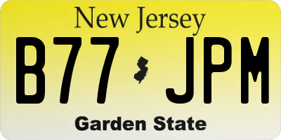 NJ license plate B77JPM