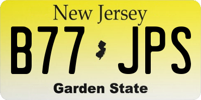 NJ license plate B77JPS
