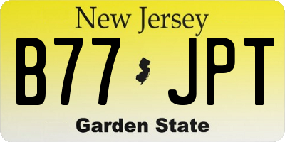 NJ license plate B77JPT
