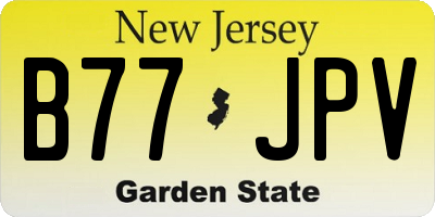 NJ license plate B77JPV