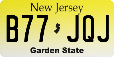 NJ license plate B77JQJ