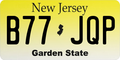 NJ license plate B77JQP