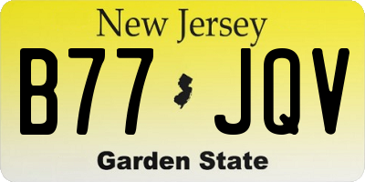 NJ license plate B77JQV