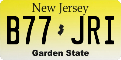 NJ license plate B77JRI