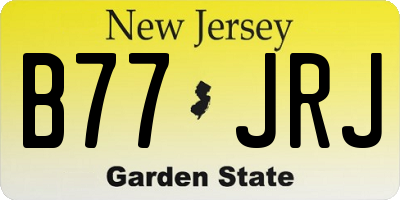 NJ license plate B77JRJ