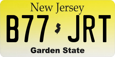 NJ license plate B77JRT