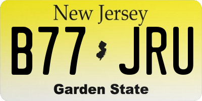 NJ license plate B77JRU
