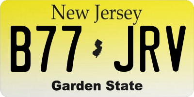 NJ license plate B77JRV