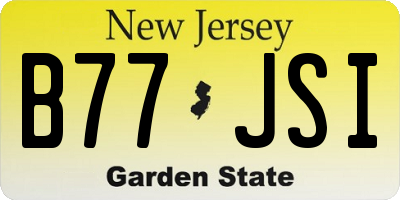 NJ license plate B77JSI
