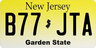 NJ license plate B77JTA