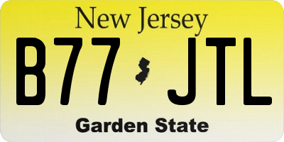 NJ license plate B77JTL