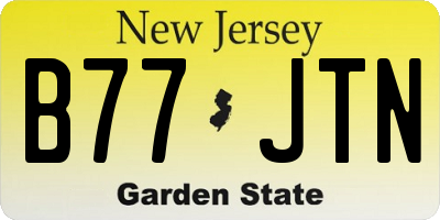 NJ license plate B77JTN