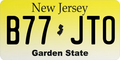 NJ license plate B77JTO