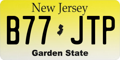 NJ license plate B77JTP