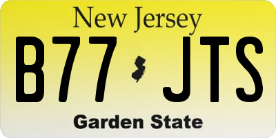 NJ license plate B77JTS