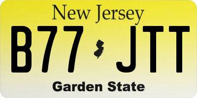 NJ license plate B77JTT