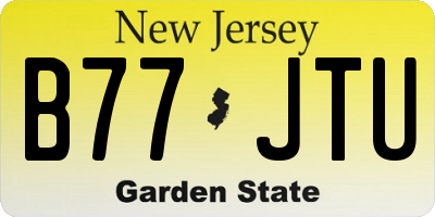 NJ license plate B77JTU