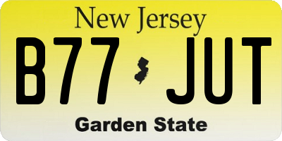 NJ license plate B77JUT