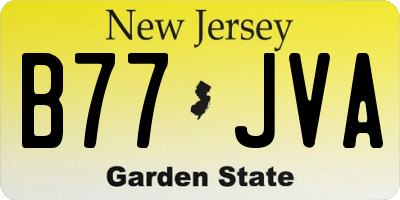 NJ license plate B77JVA