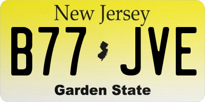 NJ license plate B77JVE