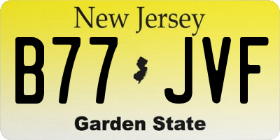 NJ license plate B77JVF
