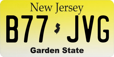 NJ license plate B77JVG