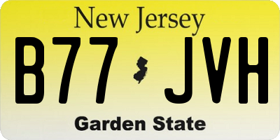 NJ license plate B77JVH