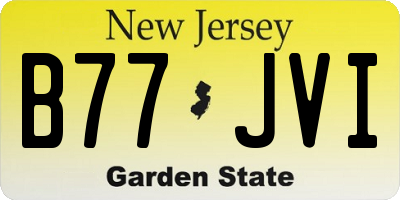 NJ license plate B77JVI