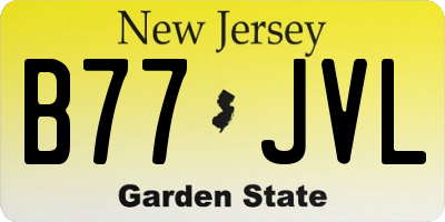 NJ license plate B77JVL